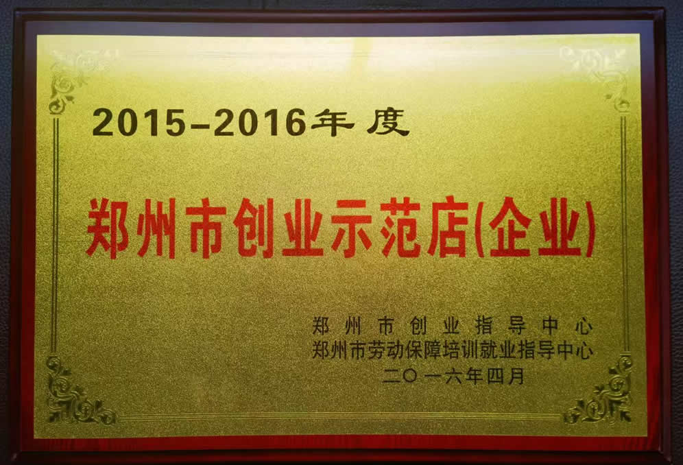 2015年創(chuàng)業(yè)示范企業(yè)